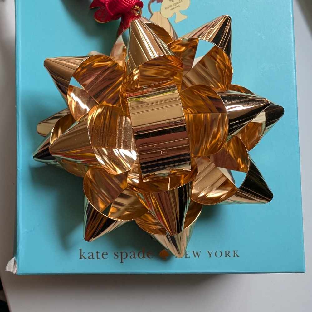 Lenox Kate Spade Gold Decorative Bow Christmas Tree Ornament